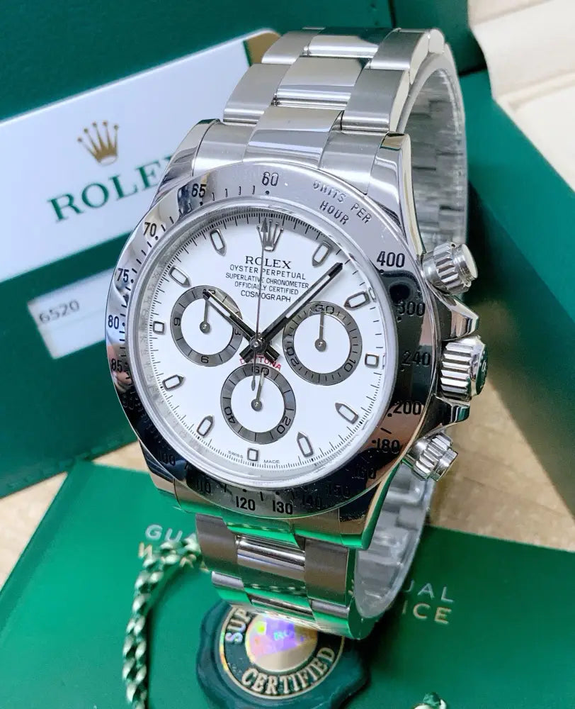 repliche rolex - Daytona acciaio crono classico bianco - rolex replica