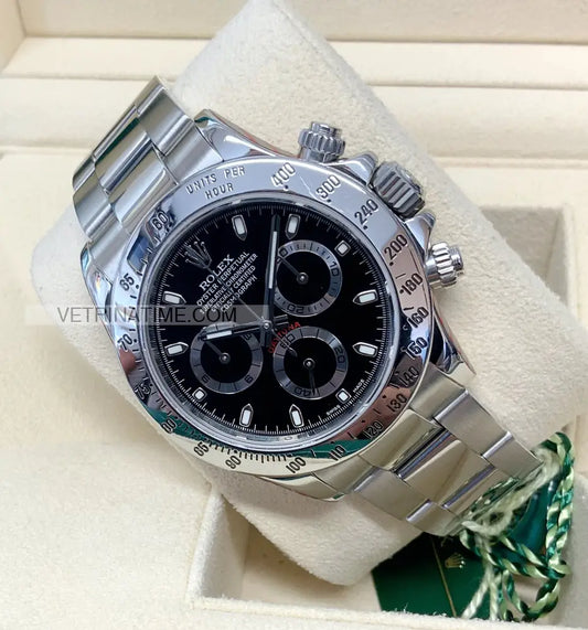 repliche rolex - Daytona crono acciaio classico Nero - rolex replica