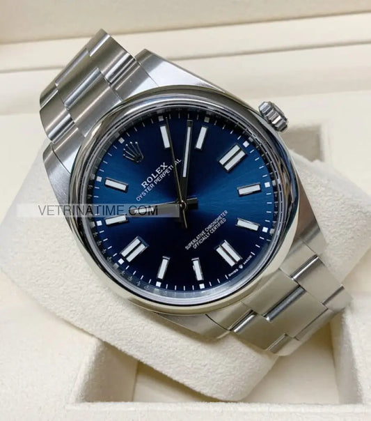 Oyster Perpetual 41Mm Blu Orologi Da Polso
