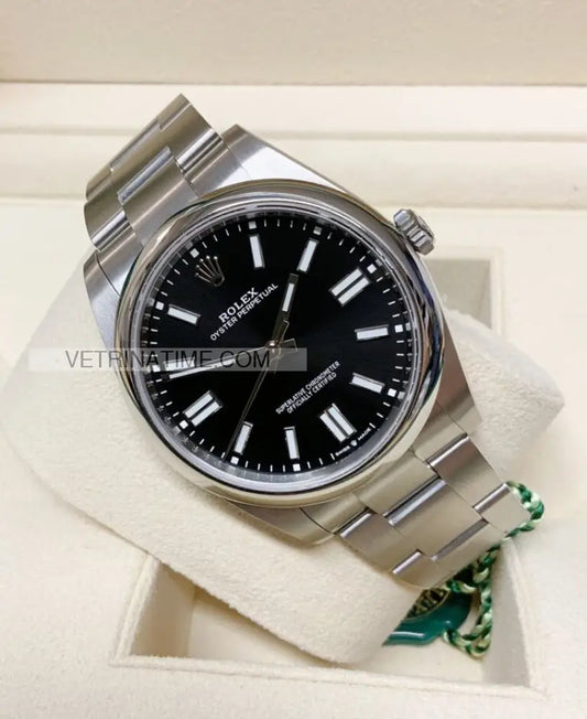 Oyster Perpetual 41Mm Nero Orologi Da Polso