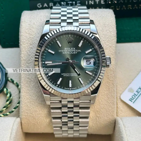 Repliche rolex Datejust 36mm jubile Mint Green orologi di lusso replica rolex  
