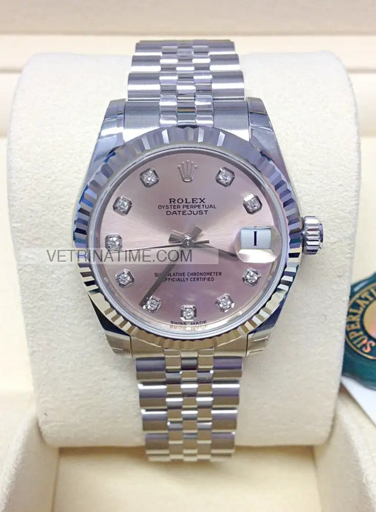repliche rolex - Datejust 36mm acciaio Pink con brillantini - rolex replica