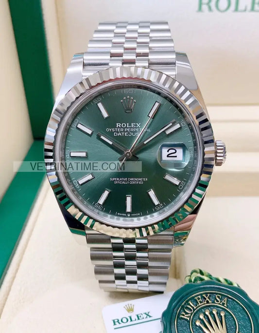 Datejust 36Mm Jubile Mint Green Orologi Da Polso