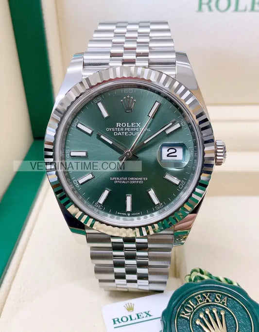 repliche rolex - Datejust 41mm jubile Mint Green - rolex replica
