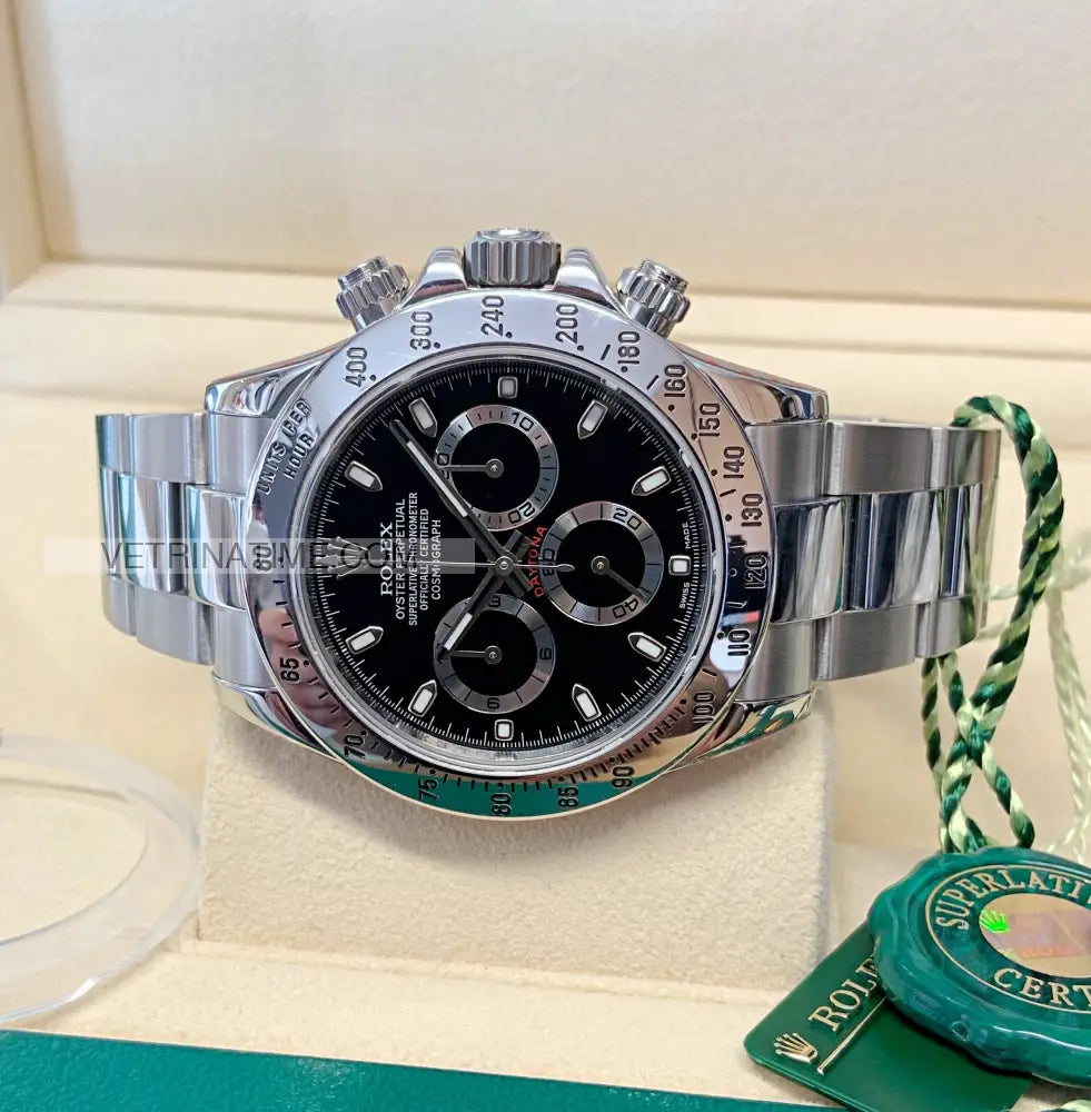 repliche rolex - Daytona crono acciaio classico Nero - rolex replica