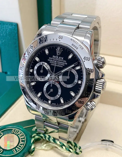 repliche rolex - Daytona crono acciaio classico Nero - rolex replica