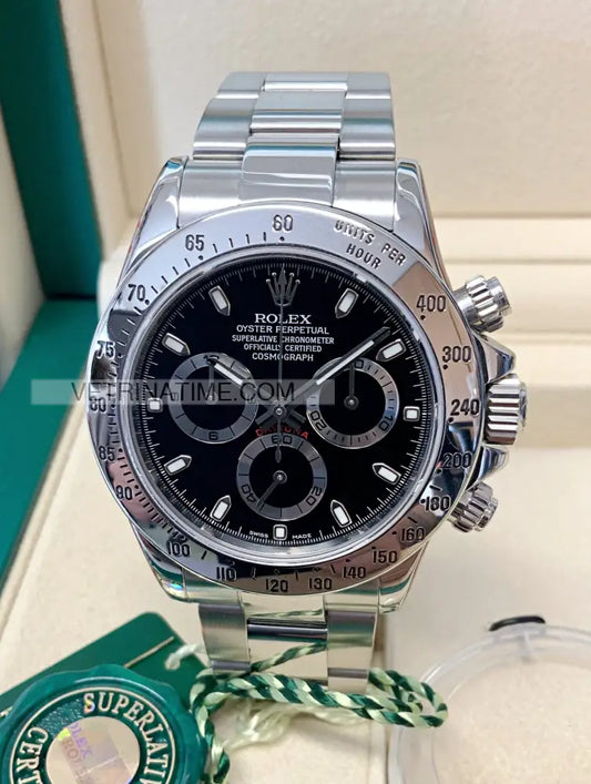 repliche rolex - Daytona crono acciaio classico Nero - rolex replica