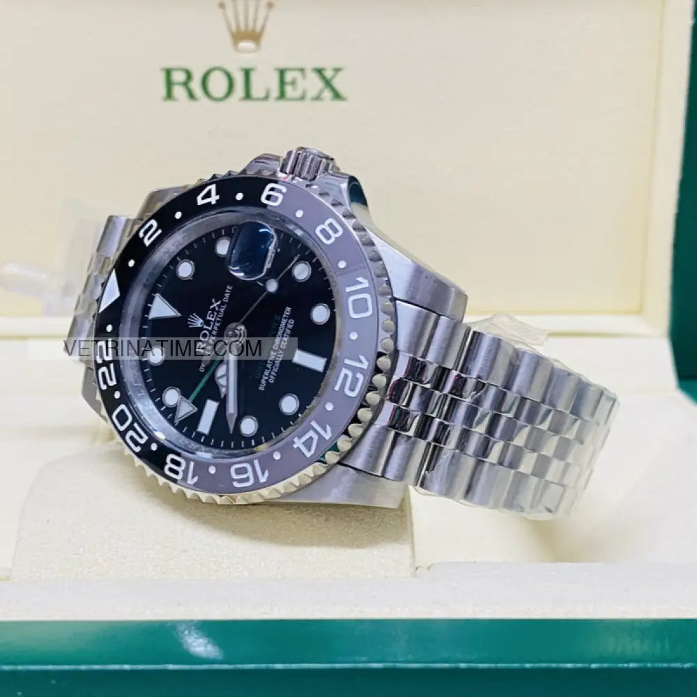 repliche rolex - GMT Master II jubile nero e grigio - rolex replica