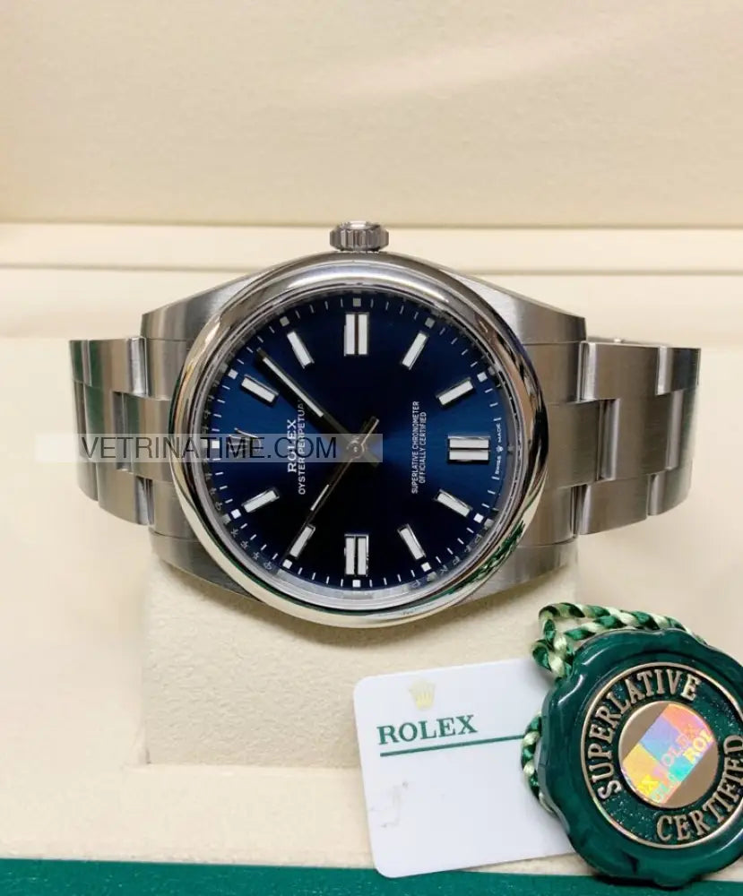 Oyster Perpetual 36Mm Blu Orologi Da Polso