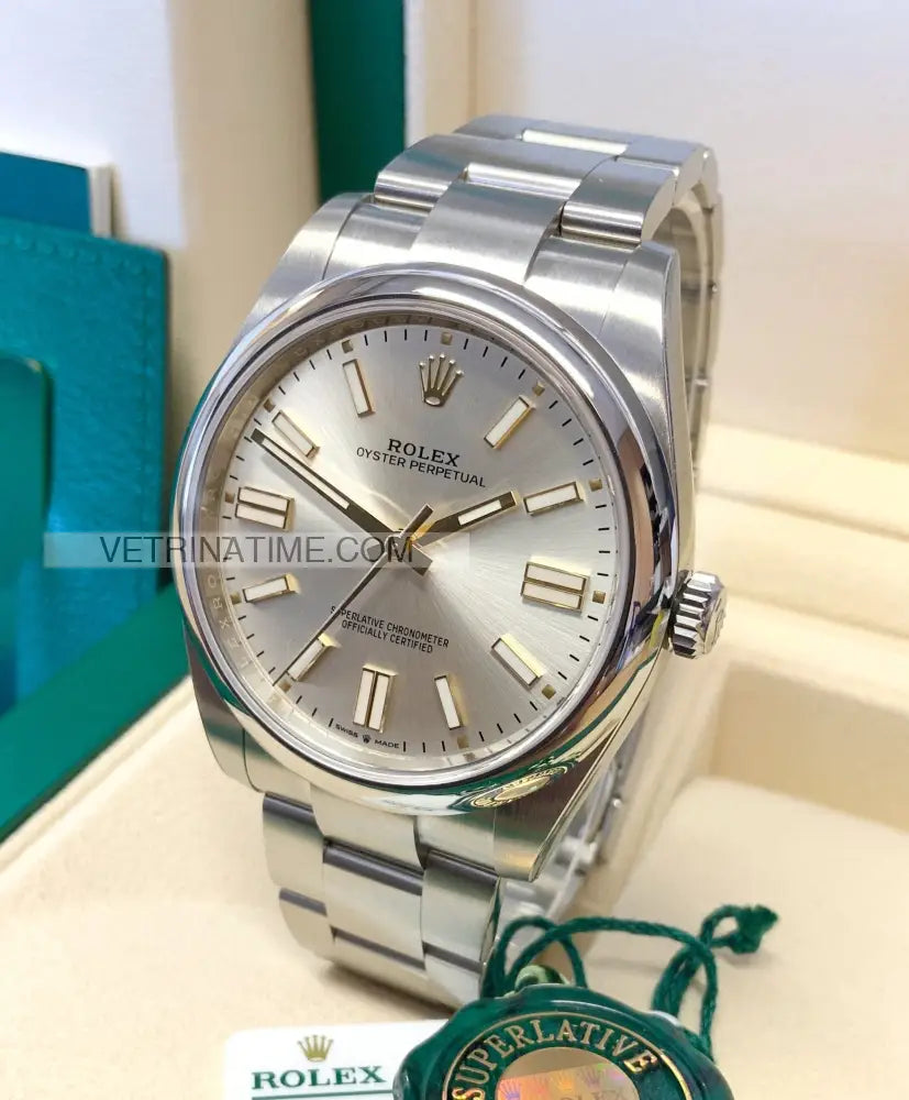 Oyster perpetual 41mm grigio Orologi da polso