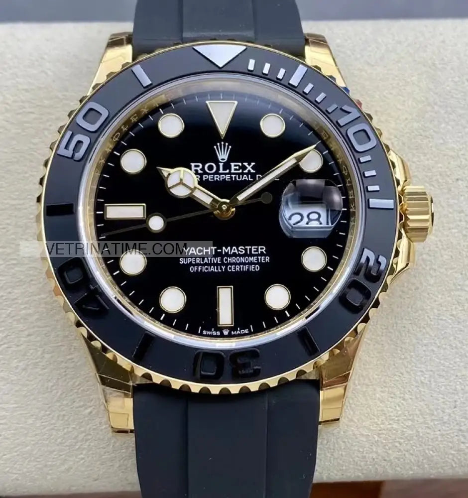 Yatch Master gomma oro giallo 42mm Orologi da polso